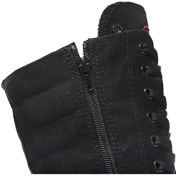 Punk Style Long Rivet Canvas Boots Knee High Casual - Picture 5 of 8